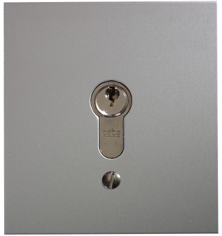 Schlüsseltaster im Metallgehäuse, 1-Kontakt mit Zylinder (Unterputz), 3 Schlüssel