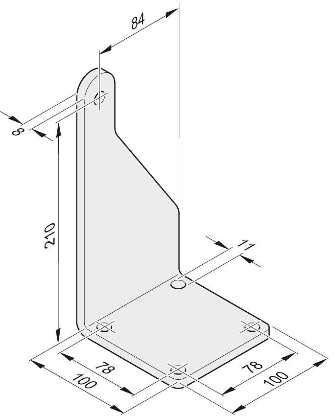 Torpfostenbeschlag 84/210 L