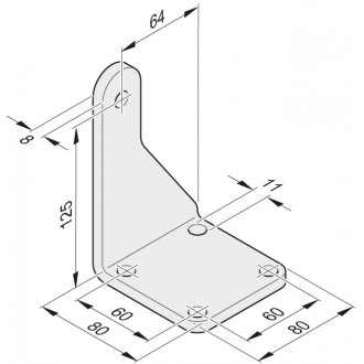 Torpfostenbeschlag 64/125 L