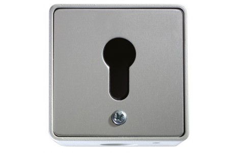 Schlüsseltaster im Metallgehäuse, 2-Kontakt ohne Zylinder (Aufputz)