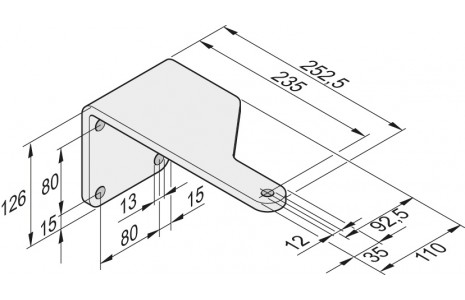 Torpfostenbeschlag 92/235 L