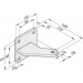 Abmessungen Torpfostenbeschlag 85/115 L + R, Edelstahl 