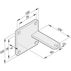 Torpfostenbeschlag 85/104 L + R | Edelstahl