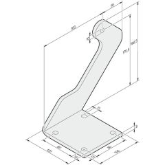 Torpfostenbeschlag 163/170,5 R