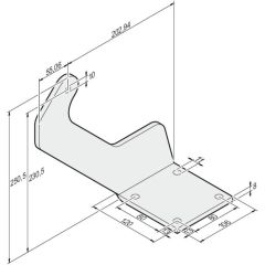 Torpfostenbeschlag 203/230,5 L